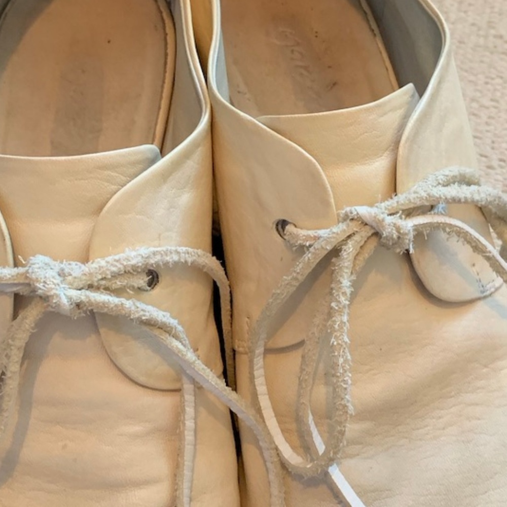 COPY - Marsell Womens white distressed derby shoe